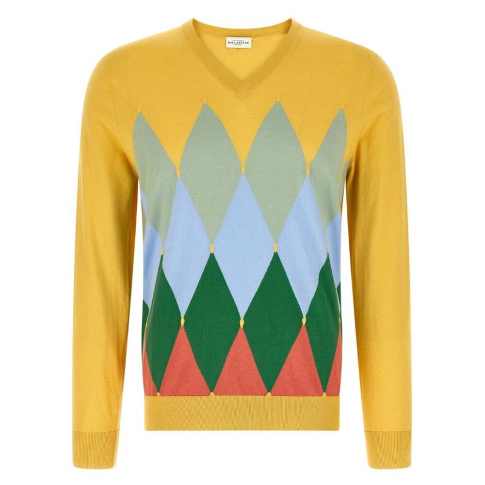 Ballantyne Bicolor Cotton Men's Cardigan
